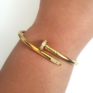 Nail Bracelet Bangle Gold Filled